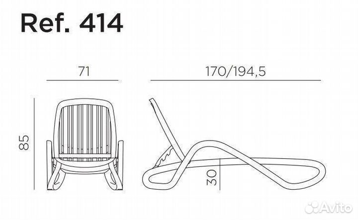Шезлонг-лежак пластиковый Nardi, Eden Тортора