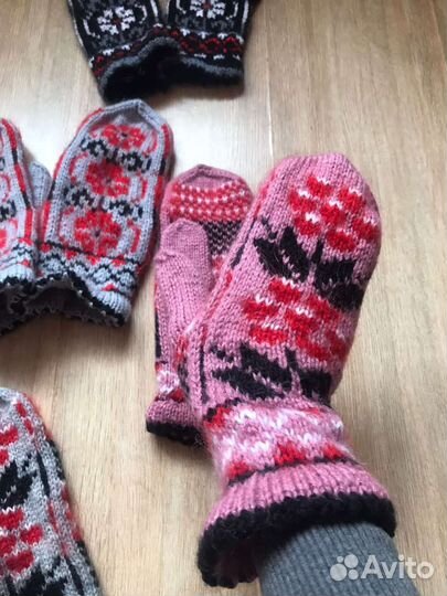 Варежки женские ручная работа