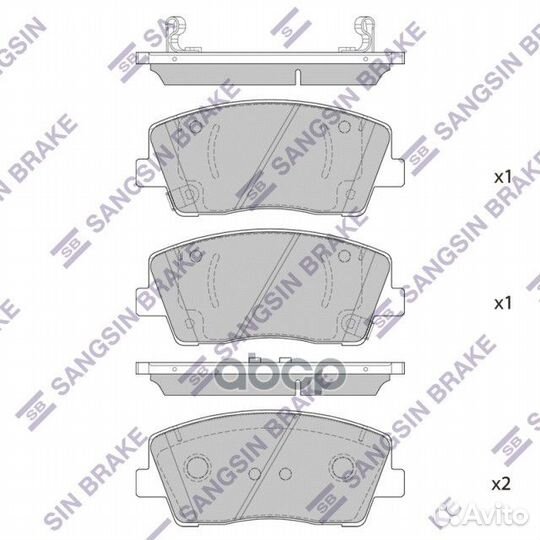 Колодки передние KIA Stinger 18- sangsin brake
