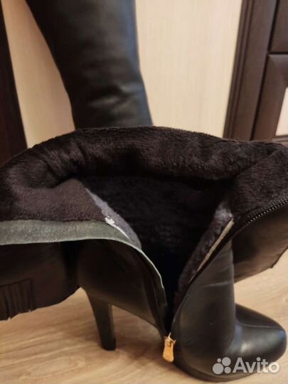 Сапоги зимние женские 37 натуральная кожа