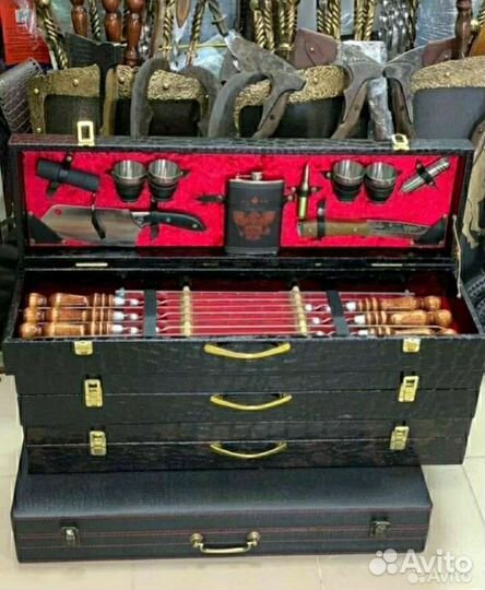 Шашлычный набор подарочный шампура