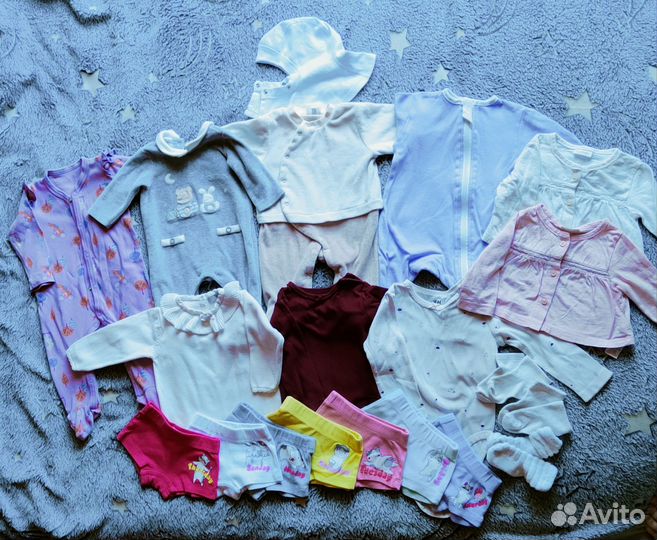 Большой пакет брендовых вещей на девочку 56-68
