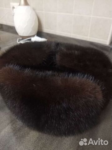Норковая шапка ушанка мужская