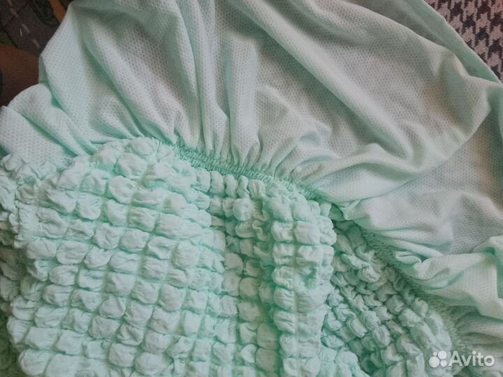 Чехлы на 2 кресла и диван, цвет:бирюзовый