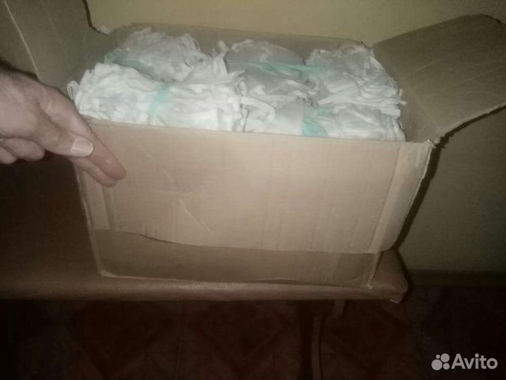 Маска одноразовая медицинская с плотнеными ручками