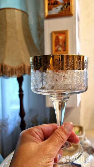 Хрустальные фужеры богемия