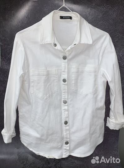 Джинсовая рубашка женская 44