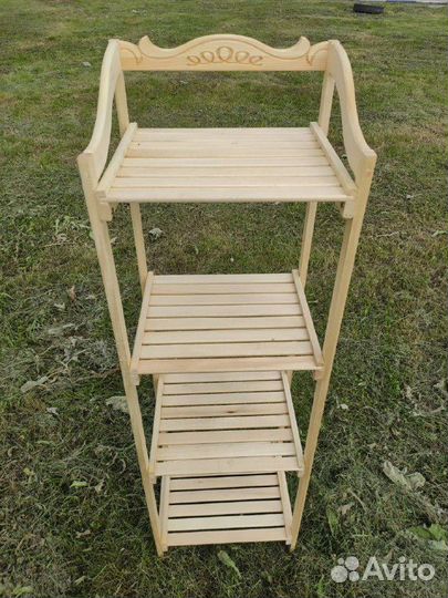 Этажерка Резная напольная, 4 яруса