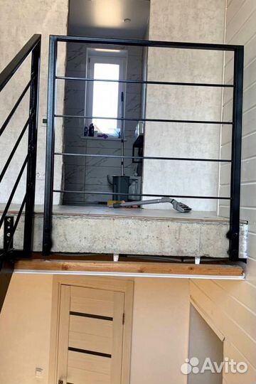 Перила деревянные с монтажем