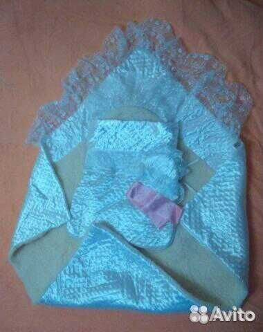 Конверт на выписку, утеплен овчиной