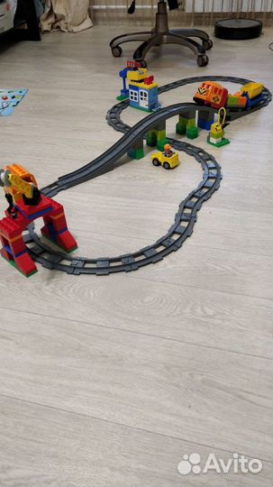 Конструктор Лего Дупло + Свинка Пеппа Паровозик