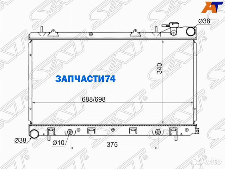 Радиатор Subaru Forester 97-02 / Impreza 00-07,SAT