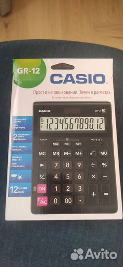 Калькулятор casio gr-12 черный