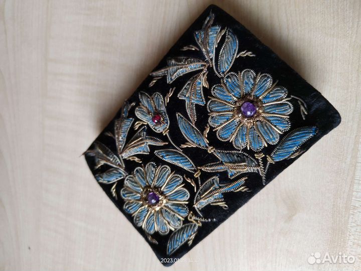 Кошелек клатч бархат винтаж Индия