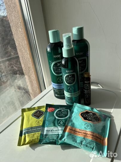 Hask набор шампунь бальзам маска масло