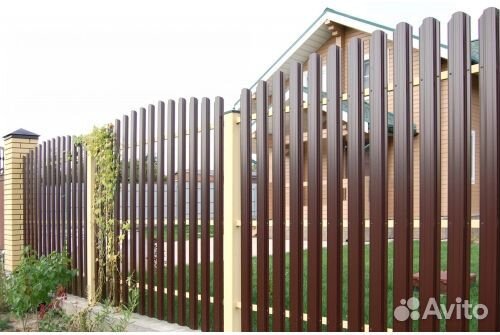 Металлический штакетник для забора с. Завьялово