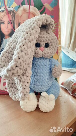 Плюшевая зайка ручная работа