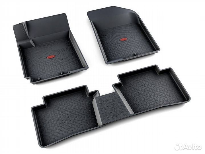 Коврики салона резина черный Hyundai Solaris/Accen