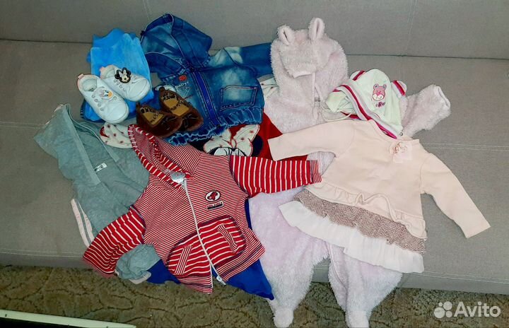 Вещи пакетом на девочку 68-80