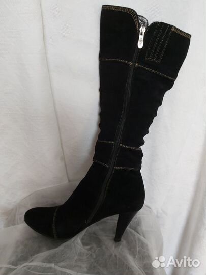 Сапоги демисезонные (натуральная замша)