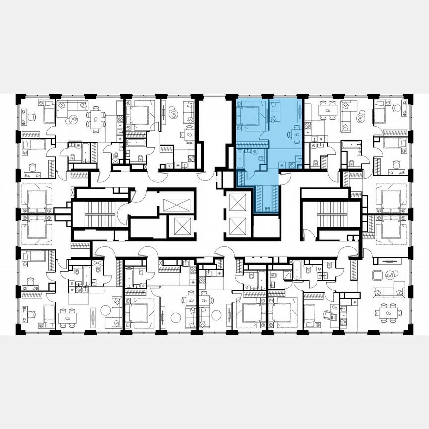2-к. квартира, 47,1 м², 50/64 эт.