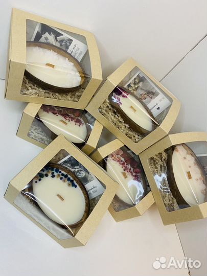 Свеча в кокосовой скорлупе