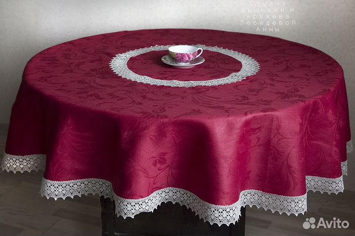 Пошив круглых скатертей и салфеток индивидуально