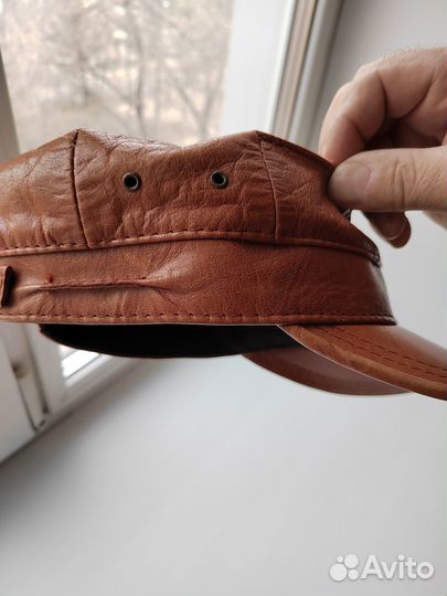 Кожаная бейсболка