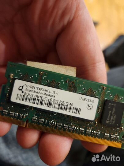 Оперативная память ddr2 512Gb для ноутбука