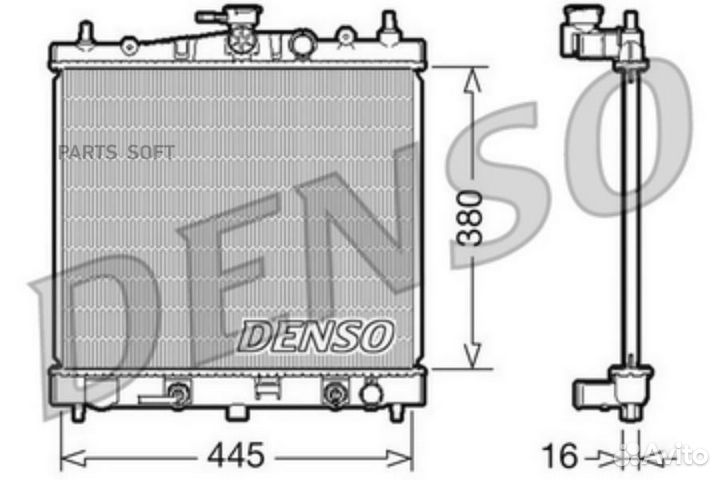 Denso DRM46021 Радиатор 380x445