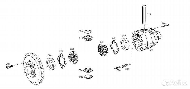 Шестерня сателлит переднего моста Cat