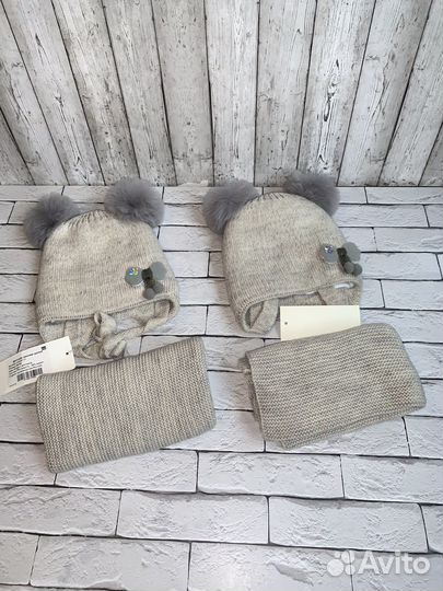 Комплект шапка и снуд. Новые