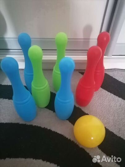 Сортер часы, мягкий пазл, боулинг
