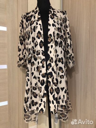 Накидка, халатик леопардовый принт- 46/48
