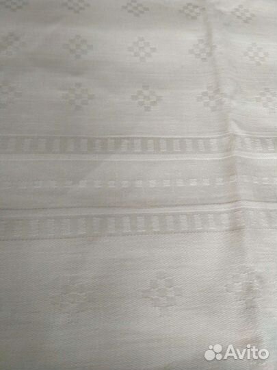 Рушники и скатерть лён жаккард СССР, хб, новые