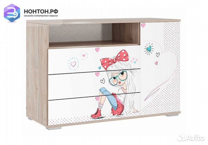 Комод Алина 26.01 дуб мария / белый