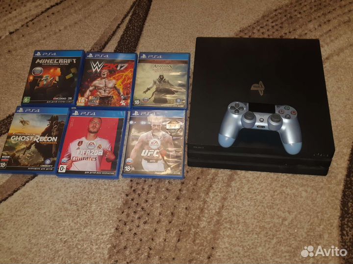 Sony PS4 pro + игры