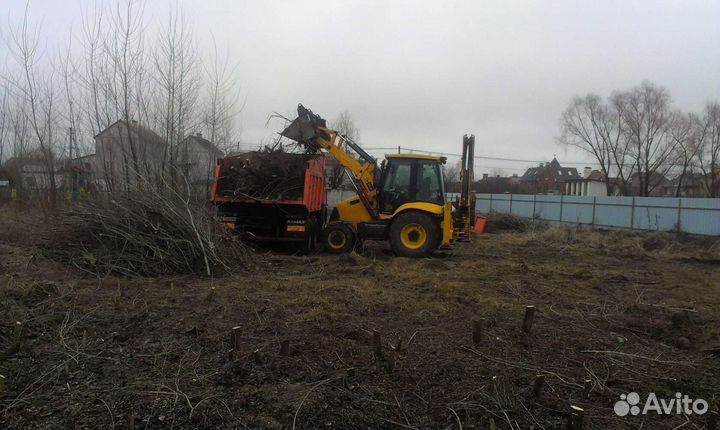 Расчистка участков под строительство.Вывоз мусора