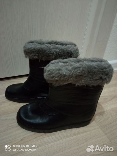 Резиновые сапоги с утеплённым вкладышем 33