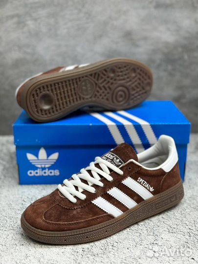 Кеды adidas spezial замшевые коричневые натуралка