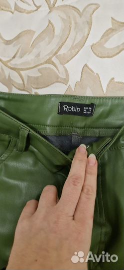 Кожаные штаны женские 44