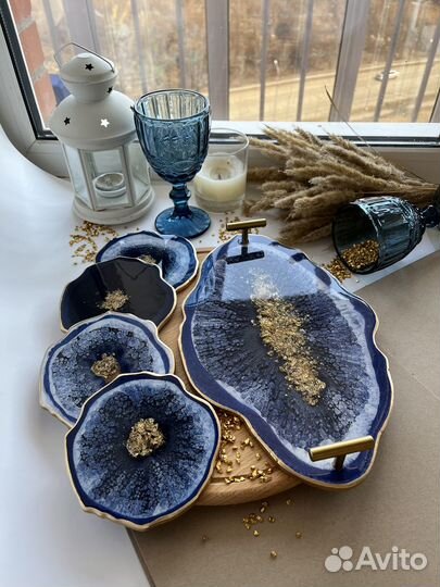 Сервировочный набор из эпоксидной смолы