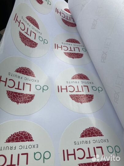 Печать наклеек, стикеров любого размера и формы