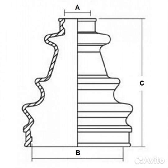 Пыльник квадроцикла BRP G1 / G2 зад внутр / наруж