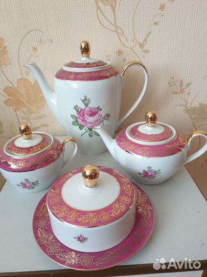 Сервиз чайный Роза на 12 персон, ГДР
