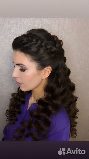 Локоны/ прически/ макияж