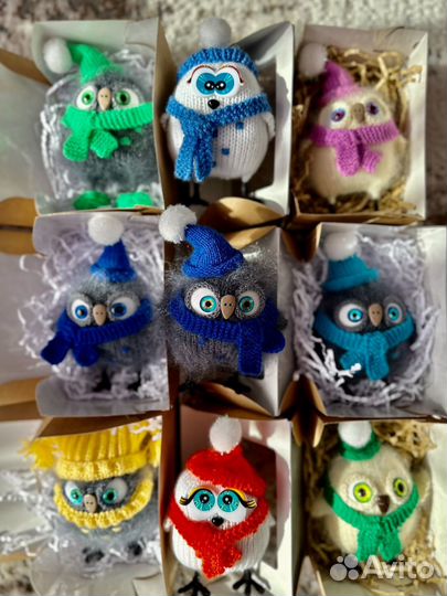 Вязаные игрушки ручной работы амигуруми Совы
