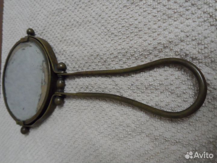 Зеркало с ручкой винтаж клеймо 1920-30 год