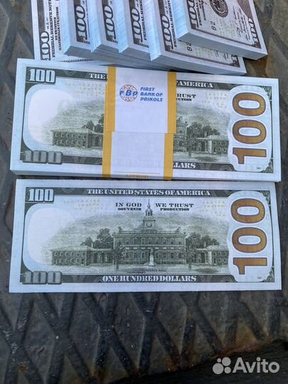 Пачка 100 дол нового образца (реквизит)