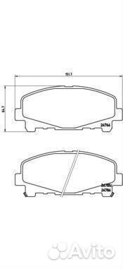 Передние тормозные колодки Brembo, P28043